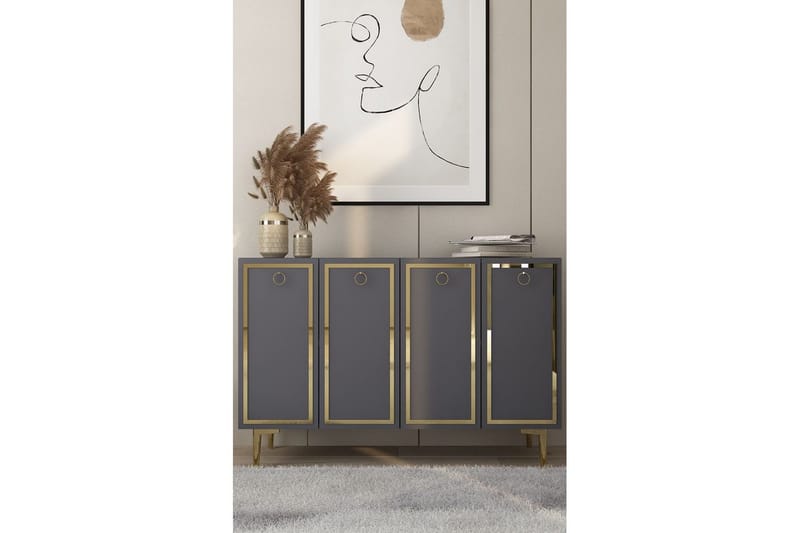 Velorae Konsolbord 120 cm - Antracit/Guld - Møbler - Borde - Aflastningsbord - Entrébord