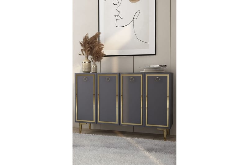 Velorae Konsolbord 120 cm - Antracit/Guld - Møbler - Borde - Aflastningsbord - Entrébord