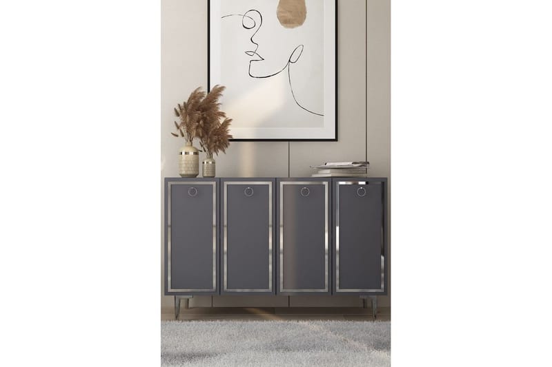 Velorae Konsolbord 120 cm - Antracit/Sølv - Møbler - Borde - Aflastningsbord - Entrébord