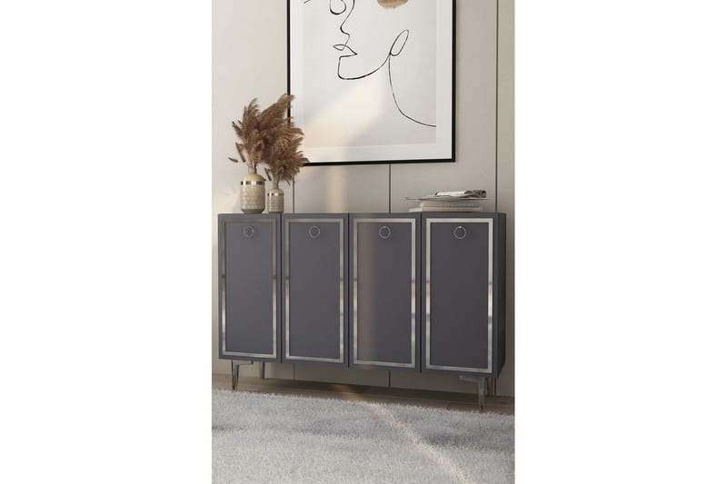 Velorae Konsolbord 120 cm - Antracit/Sølv - Møbler - Borde - Aflastningsbord - Entrébord