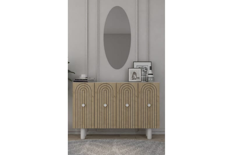 Velorae Konsolbord 120 cm - Hvid/Eg - Møbler - Borde - Aflastningsbord - Entrébord