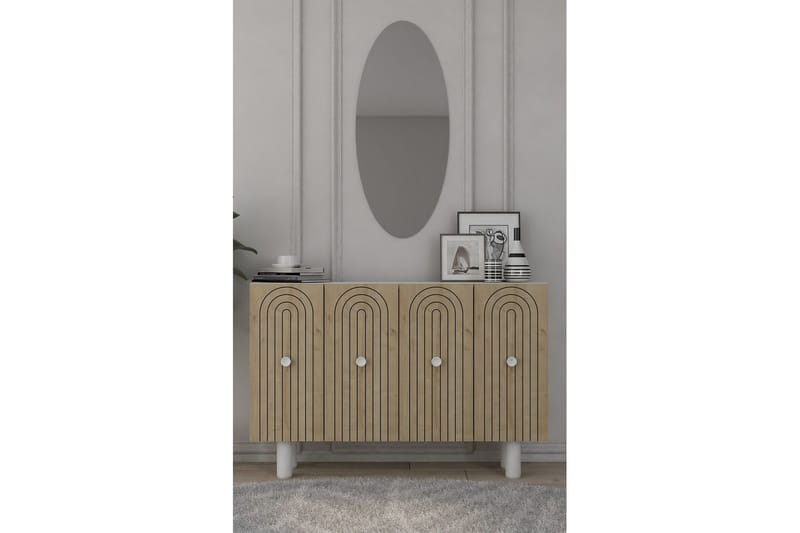 Velorae Konsolbord 120 cm - Hvid/Eg - Møbler - Borde - Aflastningsbord - Entrébord