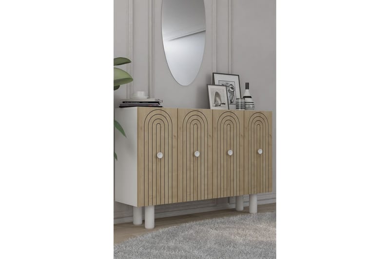 Velorae Konsolbord 120 cm - Hvid/Eg - Møbler - Borde - Aflastningsbord - Entrébord
