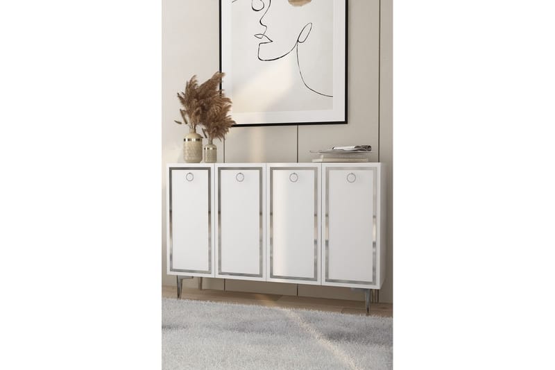 Velorae Konsolbord 120 cm - Hvid/Sølv - Møbler - Borde - Aflastningsbord - Entrébord
