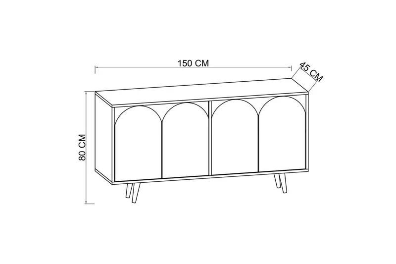 Venezia Konsolbord 150 cm - Brun/Hvid - Møbler - Borde - Aflastningsbord - Entrébord