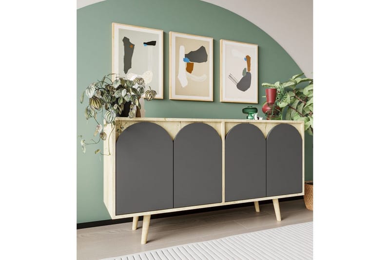 Venezia Konsolbord 150x150 cm - Brun/Antracit - Møbler - Borde - Aflastningsbord - Entrébord