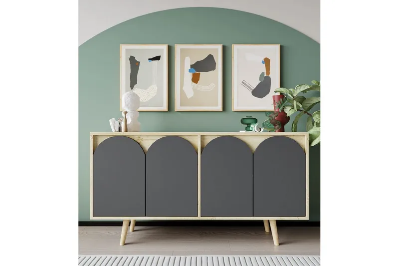 Venezia Konsolbord 150x150 cm - Brun/Antracit - Møbler - Borde - Aflastningsbord - Entrébord