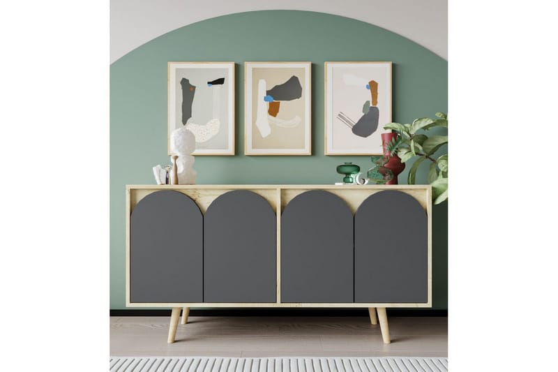 Venezia Konsolbord 150x150 cm - Brun/Antracit - Møbler - Borde - Aflastningsbord - Entrébord