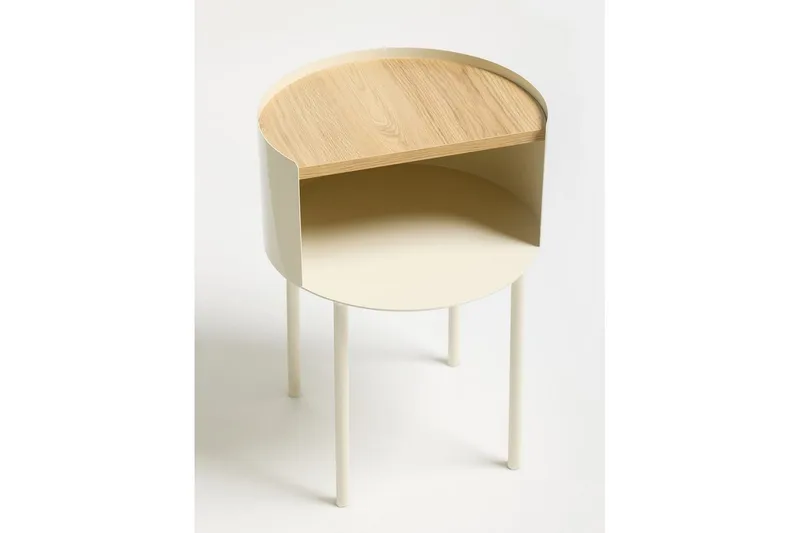 Veyric Sidebord 40 cm - Creme - Møbler - Borde - Aflastningsbord - Lampebord