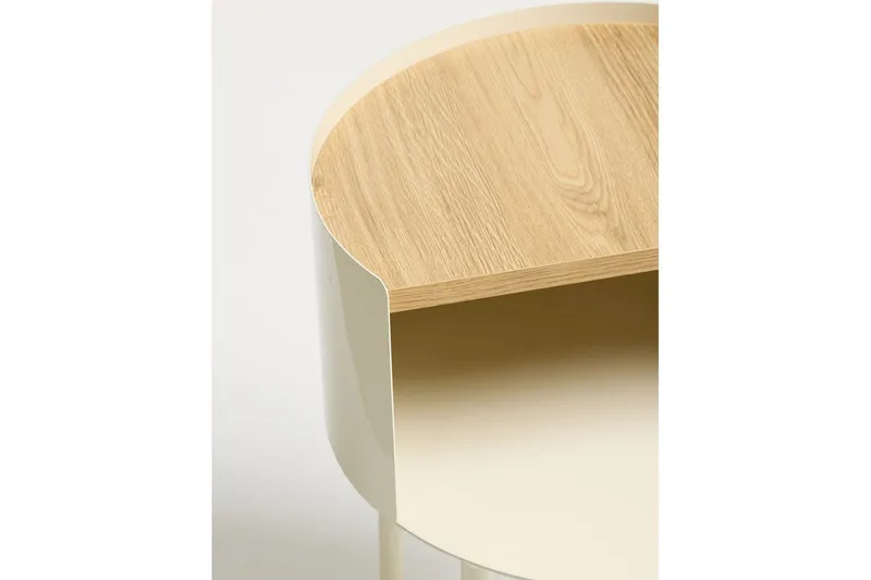 Veyric Sidebord 40 cm - Creme - Møbler - Borde - Aflastningsbord - Lampebord