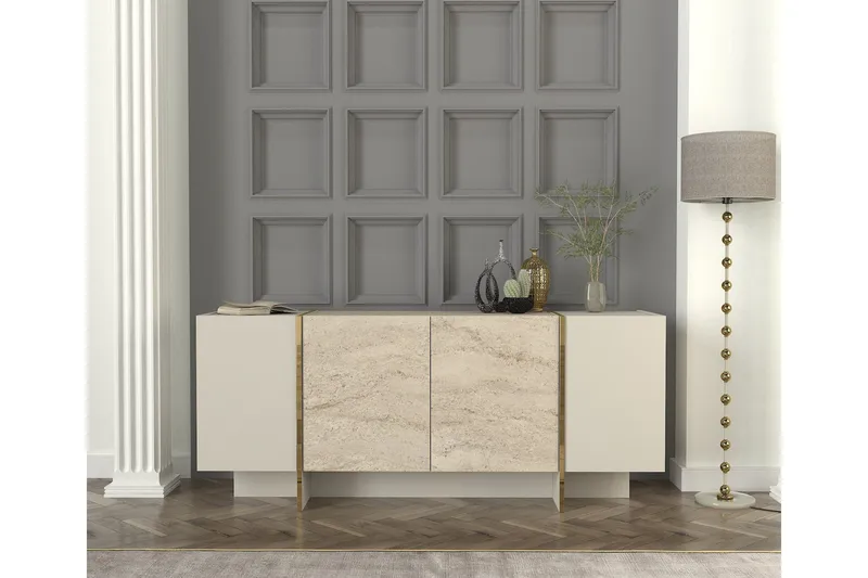 Veyron Konsolbord 180 cm - Beige/Sandsten - Møbler - Borde - Aflastningsbord - Entrébord