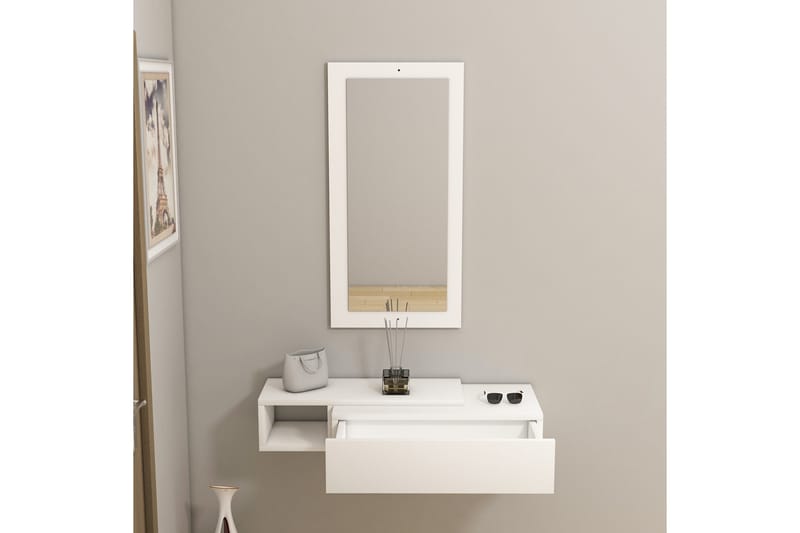 Vien Sidobord 82 cm - Hvid - Møbler - Borde - Aflastningsbord - Lampebord