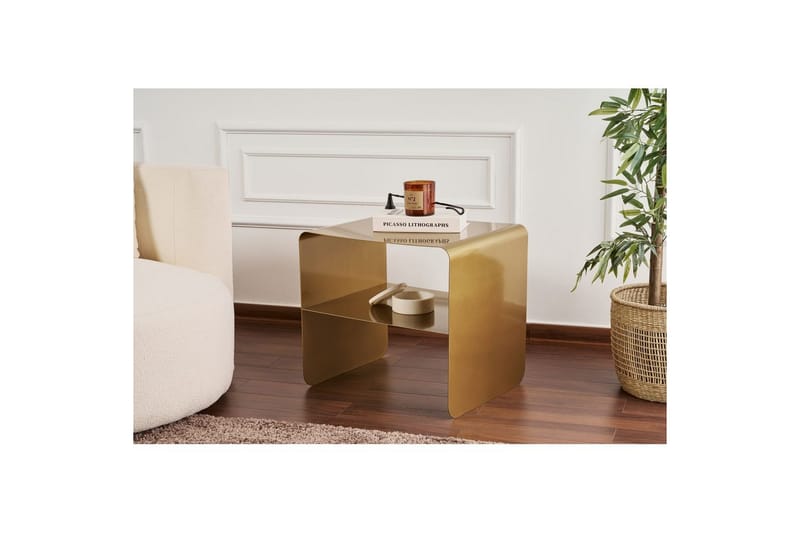 Vino Sidebord 45 cm - Guld - Møbler - Borde - Aflastningsbord - Lampebord