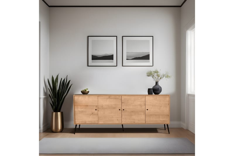 Violena Konsolbord 180 cm - Eg/Sort - Møbler - Borde - Aflastningsbord - Entrébord