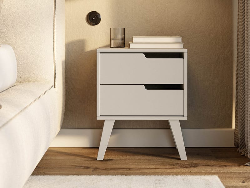 Virello Natbord 45 cm - beige - Møbler - Borde - Aflastningsbord - Sengebord