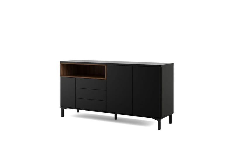 Virender Konsolbord 176 cm - Sort/Natur - Møbler - Borde - Aflastningsbord - Entrébord