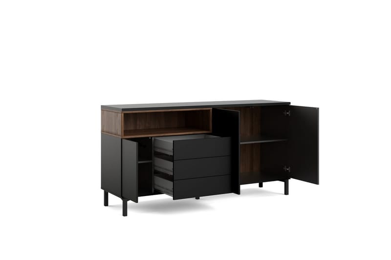 Virender Konsolbord 176 cm - Sort/Natur - Møbler - Borde - Aflastningsbord - Entrébord