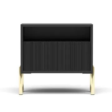 Virmani Natbord 47 cm - Sort - Møbler - Borde - Aflastningsbord - Sengebord