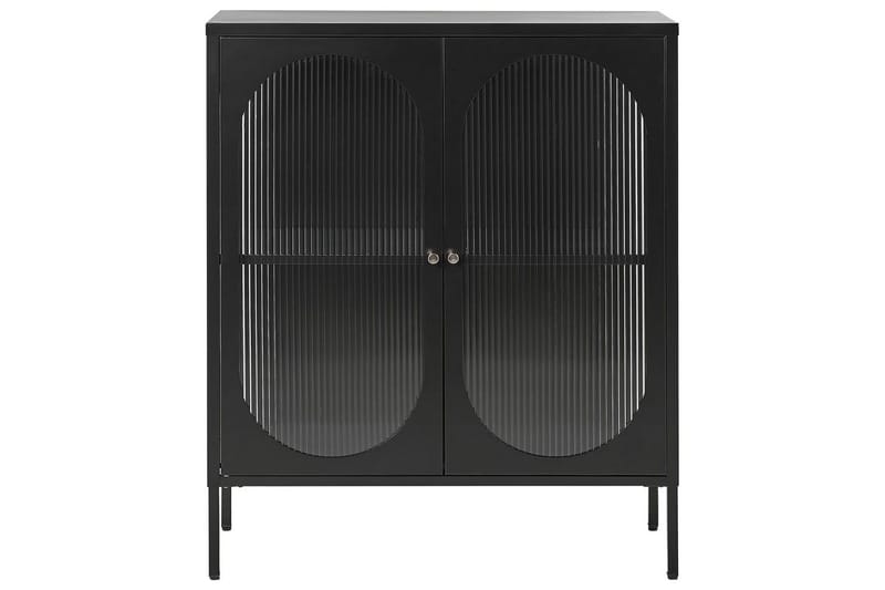 Vitrineskab Sarre Sort, guld - Sort, guld - Opbevaring - Skab - Vitrineskabe