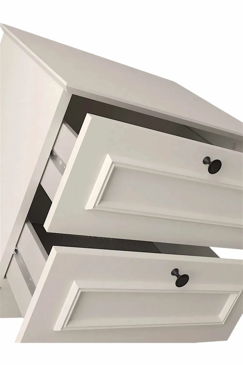 Wonthaggi natbord 52 cm - Hvid - Møbler - Borde - Aflastningsbord - Sengebord