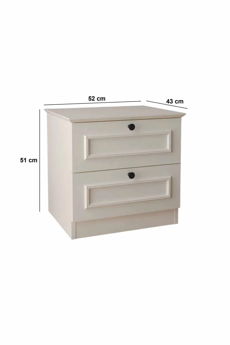 Wonthaggi natbord 52 cm - Hvid - Møbler - Borde - Aflastningsbord - Sengebord