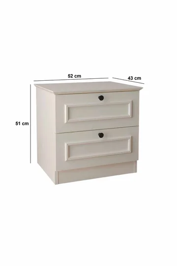 Wonthaggi natbord 52 cm - Hvid - Møbler - Borde - Aflastningsbord - Sengebord