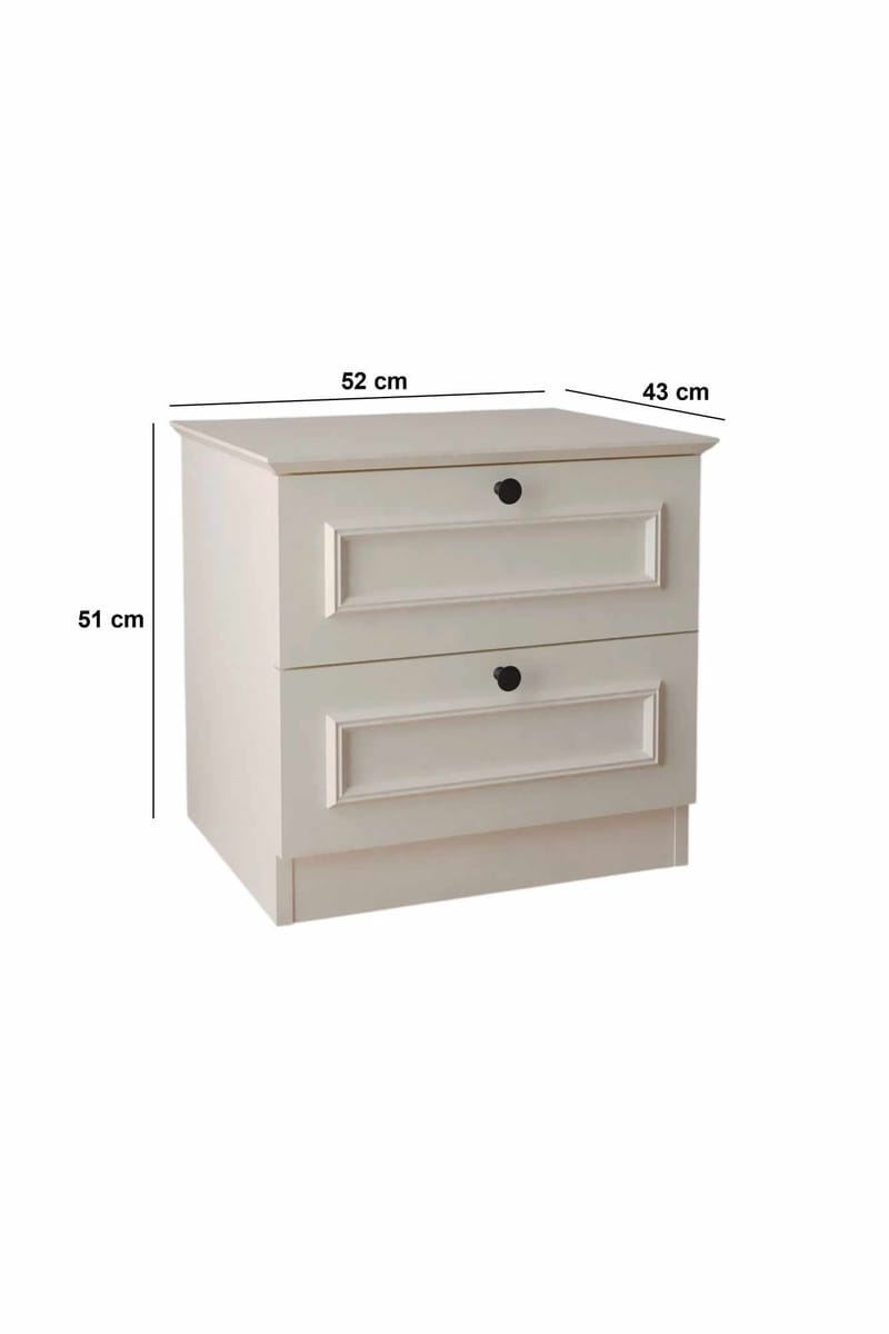 Wonthaggi natbord 52 cm - Hvid - Møbler - Borde - Aflastningsbord - Sengebord
