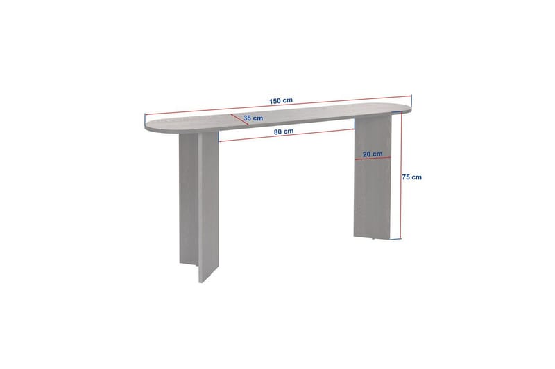 Yeno Konsolbord 150 cm - Chokoladebrun - Møbler - Borde - Aflastningsbord - Entrébord