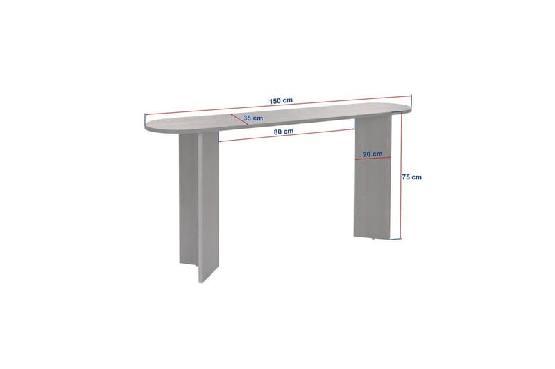 Yeno Konsolbord 150 cm - Natur - Møbler - Borde - Aflastningsbord - Entrébord