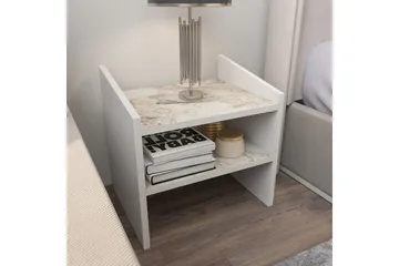 Zalric Natbord 45 cm - Hvid - Møbler - Borde - Aflastningsbord - Sengebord