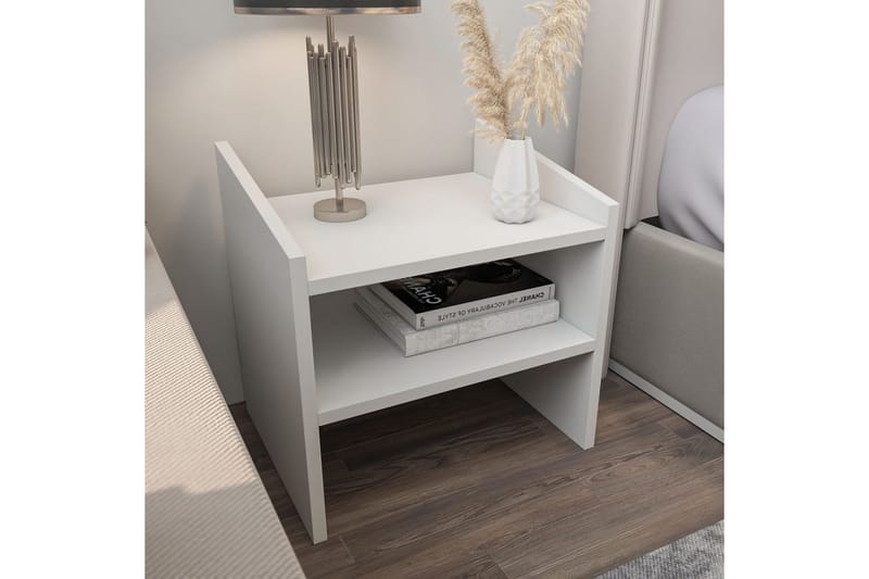 Zalric Natbord 45 cm - Hvid - Møbler - Borde - Aflastningsbord - Sengebord