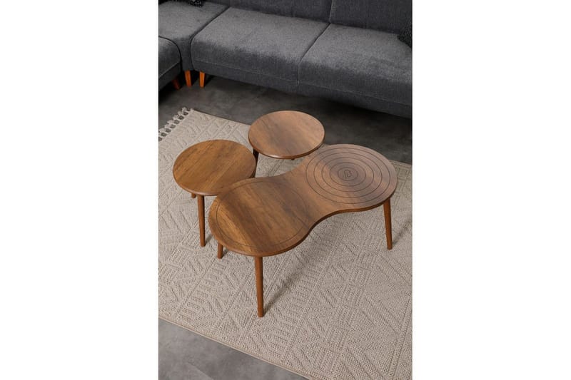 Zalvar Sætborde 100 cm - Sand - Møbler - Borde - Aflastningsbord - Indskudsborde