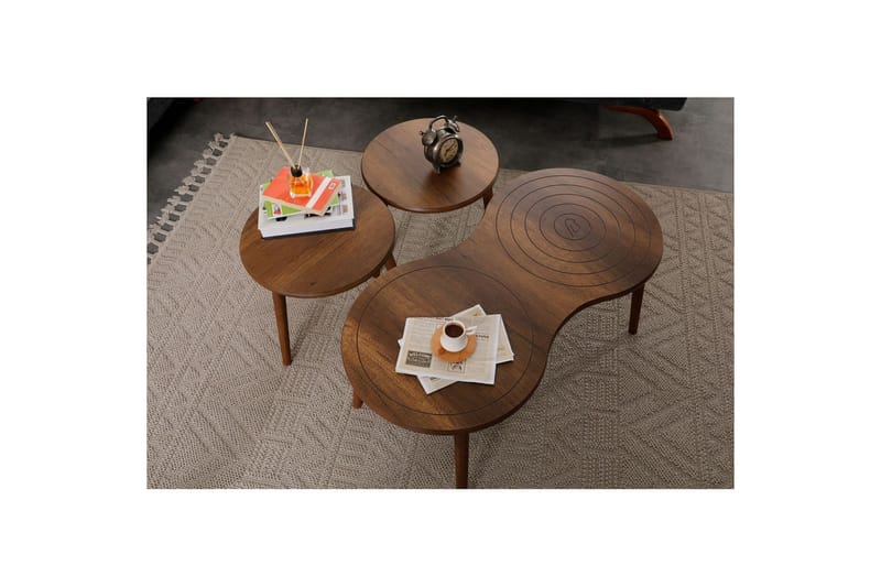 Zalvar Sætborde 100 cm - Sand - Møbler - Borde - Aflastningsbord - Indskudsborde