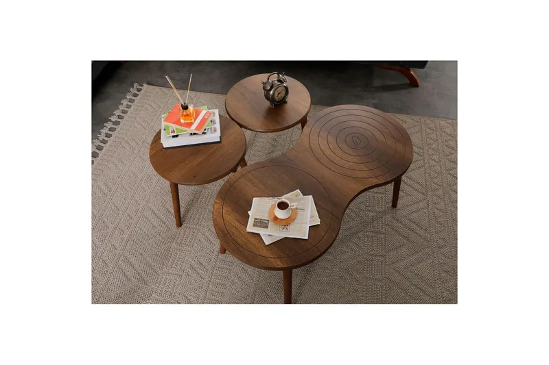 Zalvar Sætborde 100 cm - Sand - Møbler - Borde - Aflastningsbord - Indskudsborde