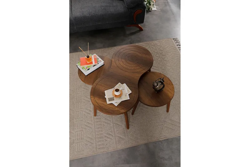 Zalvar Sætborde 100 cm - Sand - Møbler - Borde - Aflastningsbord - Indskudsborde