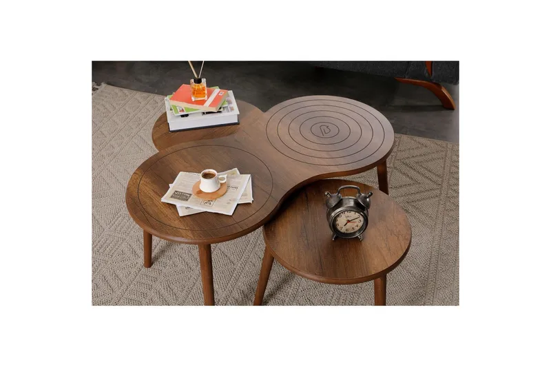 Zalvar Sætborde 100 cm - Sand - Møbler - Borde - Aflastningsbord - Indskudsborde