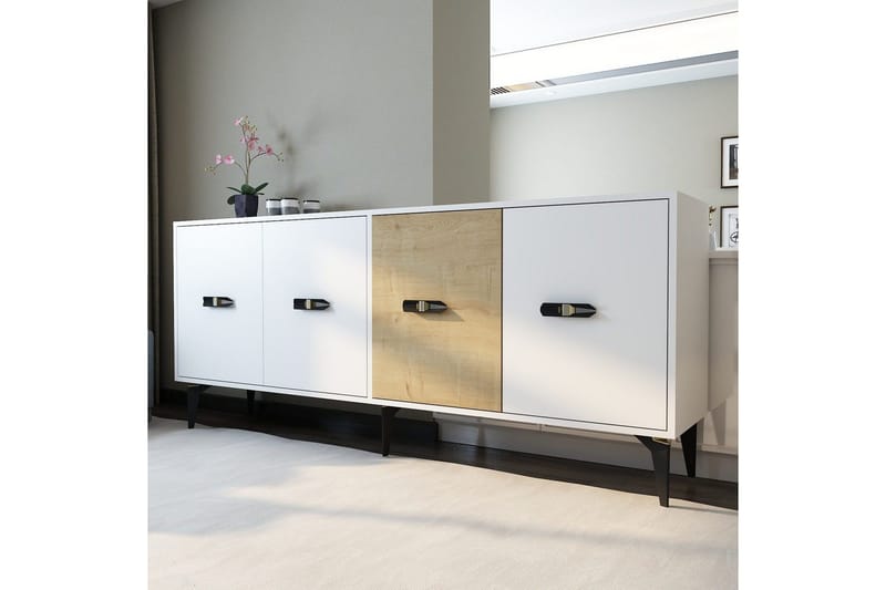 Zaven Konsolbord 180 cm - Hvid/Eg - Møbler - Borde - Aflastningsbord - Entrébord