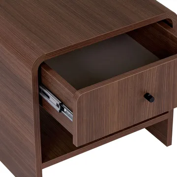 Zavio Sengebord 45x45x40 cm - Milano Walnut - Møbler - Borde - Aflastningsbord - Sengebord