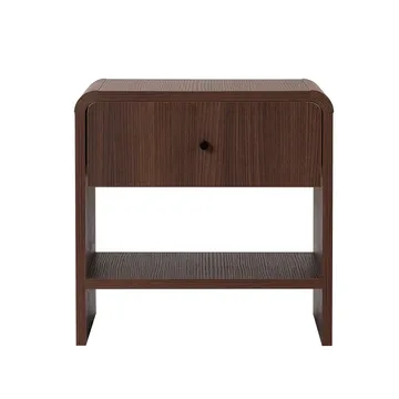 Zavio Sengebord 45x45x40 cm - Milano Walnut - Møbler - Borde - Aflastningsbord - Sengebord