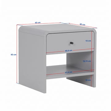 Zavio Sengebord 45x45x40 cm - Sepet Oak - Møbler - Borde - Aflastningsbord - Sengebord
