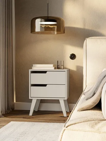 Zelto Sengebord 45 cm Venstre - Kashmir (lys beige) - Møbler - Borde - Aflastningsbord - Sengebord