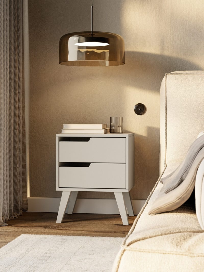 Zelto Sengebord 45 cm Venstre - Kashmir (lys beige) - Møbler - Borde - Aflastningsbord - Sengebord