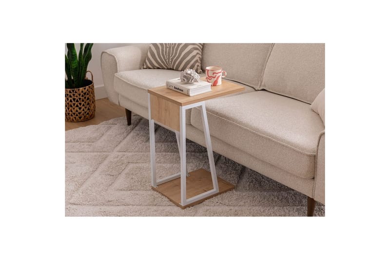 Zeric Sidebord 30 cm - Blå/Hvid - Møbler - Borde - Aflastningsbord - Lampebord