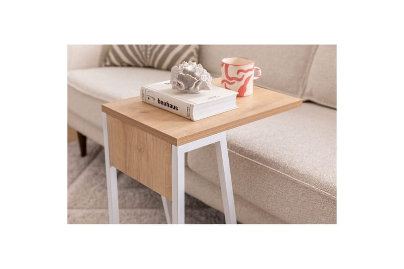 Zeric Sidebord 30 cm - Blå/Hvid - Møbler - Borde - Aflastningsbord - Lampebord