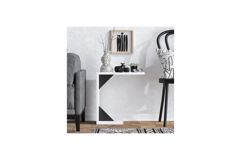 Zoey Sidebord 40 cm - Sort/Hvid - Møbler - Borde - Aflastningsbord - Lampebord