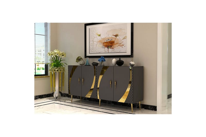 Zoman Konsolbord 150 cm - Guld/Antracit - Møbler - Borde - Aflastningsbord - Entrébord