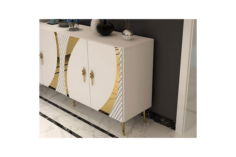 Zoman Konsolbord 150 cm - Guld/Hvid - Møbler - Borde - Aflastningsbord - Entrébord