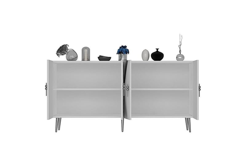Zoman Konsolbord 150 cm - Hvid/Sølv - Møbler - Borde - Aflastningsbord - Entrébord