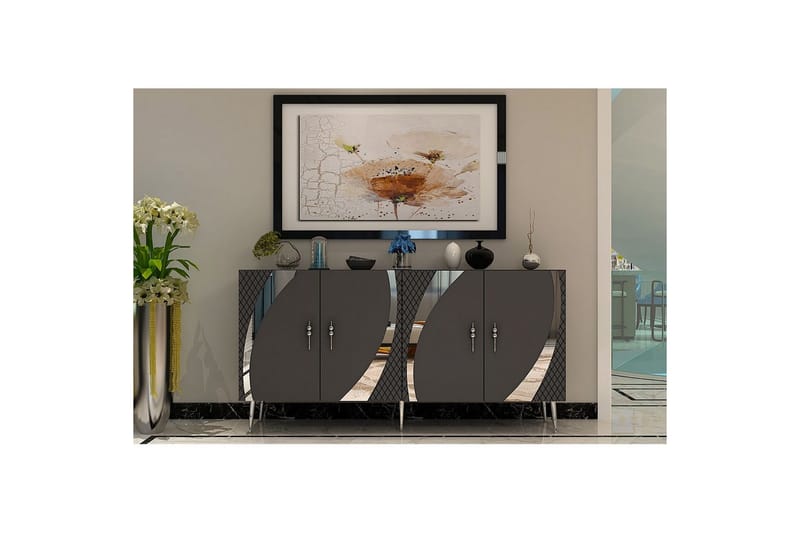 Zoman Konsolbord 150 cm - Sølv/Antracit - Møbler - Borde - Aflastningsbord - Entrébord