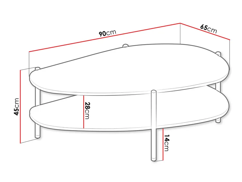 Aggarwal Sofabord 90 cm - Møbler - Borde - Sofabord